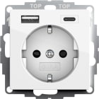 GIRA - GGI245903 SCHUKO SP ALIM.TENS.USB 2-C TIPO A/C