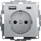 GIRA - GGI245926 SCHUKO SP ALIM.TENS.USB 2-C TIPO A/C