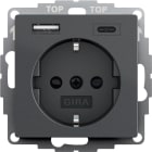 GIRA - GIR245928 SCHUKO SP ALIM.TENS.USB 2-C TIPO A/C