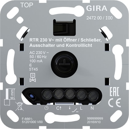 GIRA - GGI247200 RTA 230 V CON.NC/NO INT. + SPIA C. MODUL