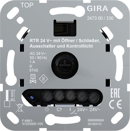 GIRA - GGI247300 RTA 24 V CON.NC/NO INT. + SPIA C. MODULO