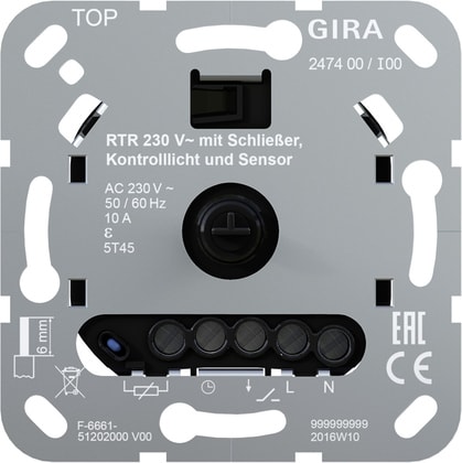GIRA - GIR247400 RTA 230 V CON.NO SPIA C. RISC.PAV.