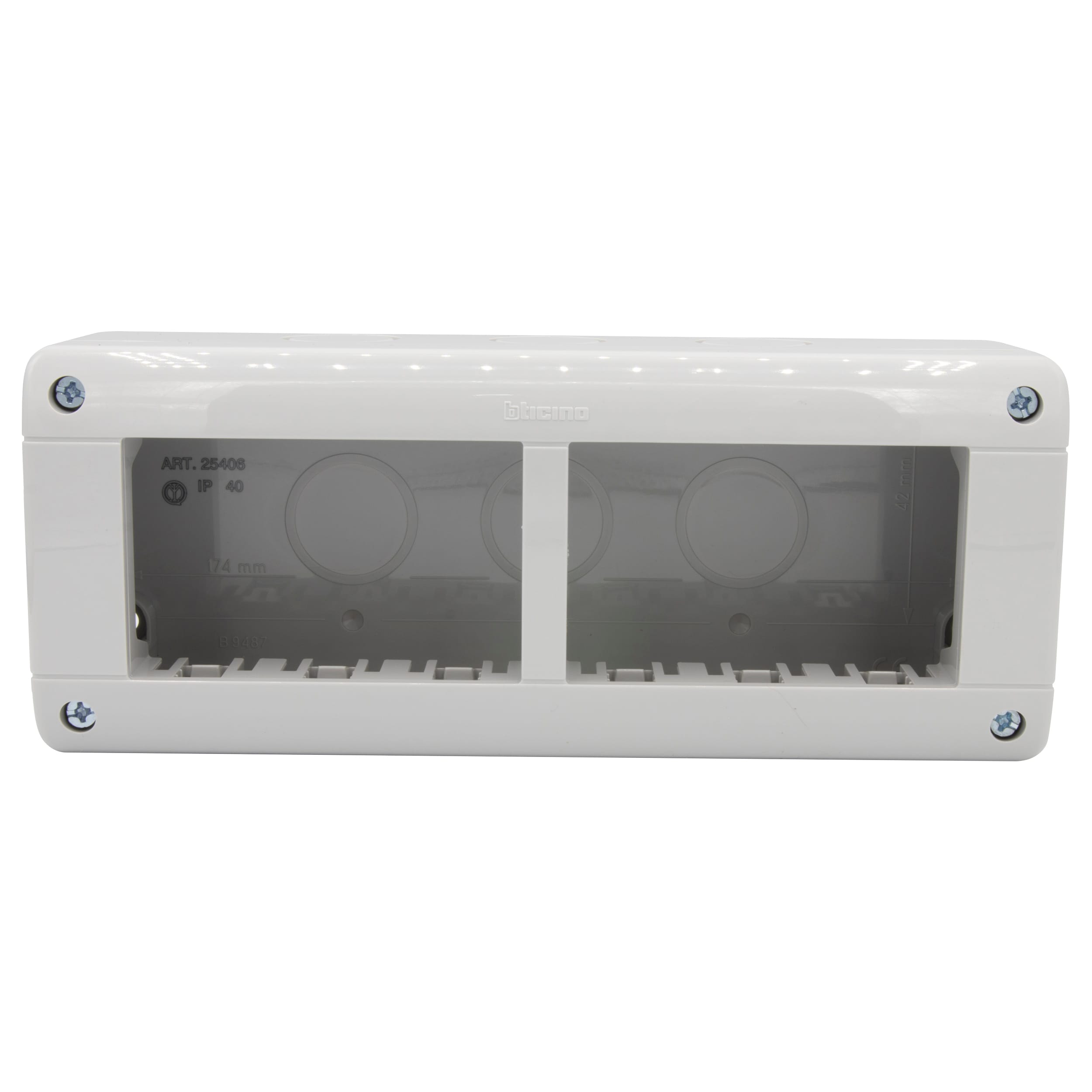 Custodia Bticino 25406 - Grigio, Per Moduli Elettrici, 3+3 Moduli, Con Base E Coperchio - Foto 11