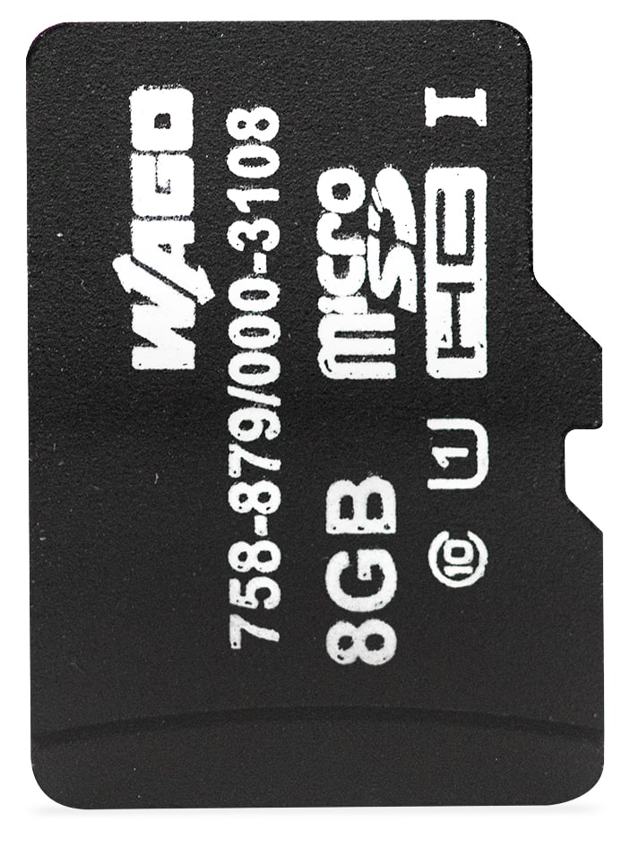 WAGO ITALIA SRL - WAG758-879/000-3108 SCHEDA MICROSD PSLC-NAND 8 GB TEMP -40 9