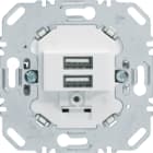 BERKER - BRK260209 PR.USB DOPP 230V 3A BISUPPORTO ANGOLARE
