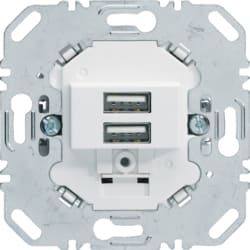 BERKER - BRK260209 PR.USB DOPP 230V 3A BISUPPORTO ANGOLARE