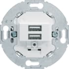 BERKER - BRK260219 PR.USB DOPPIA 230V 3A BI.PSUPPORTO TONDO