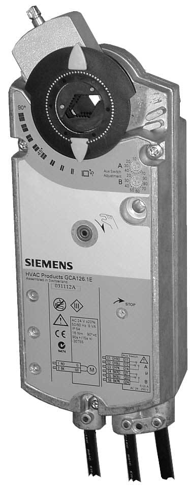 SIEMENS - BUILDING T - BCTBPZ:GCA326.1E SERVOCOMANDO SERRANDA ROTATIVO ON/OFF 23