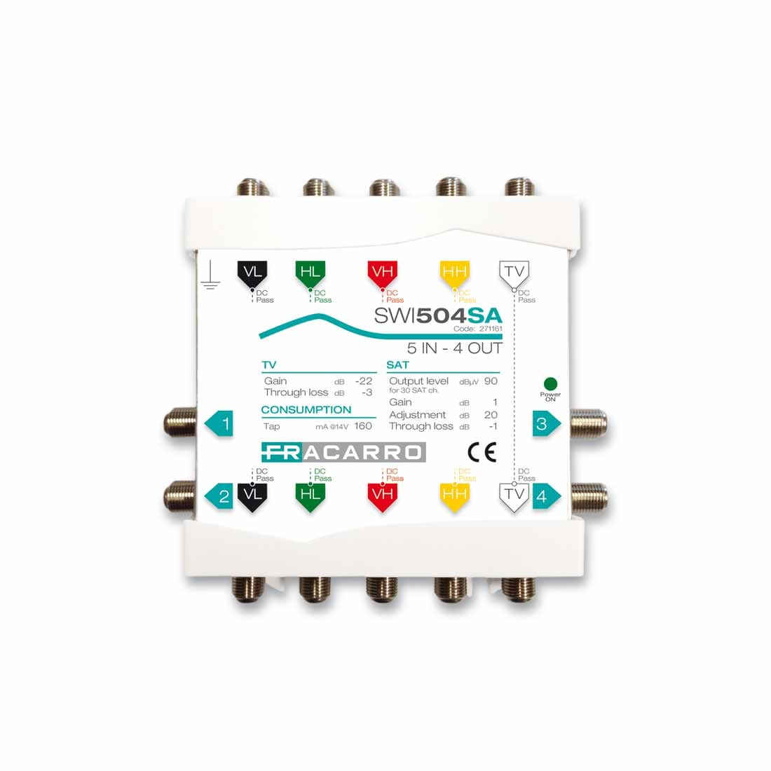 FRACARRO - FRA271161 SWI504SA MSW CASC 5IN 4OUT SAT AD