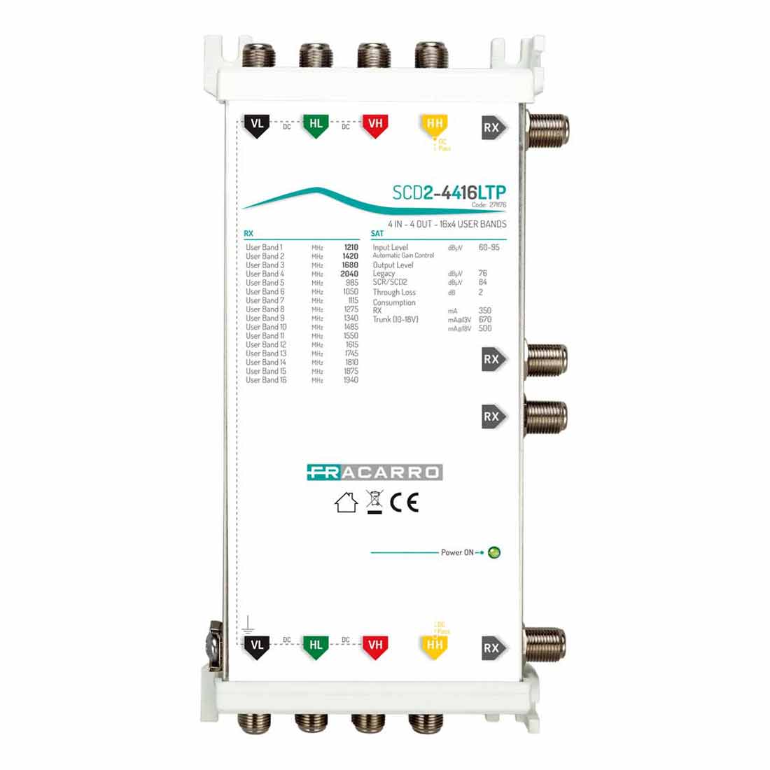FRACARRO - FRA271176 SCD2-4416LTP MSW SCD2 4IN 4OUT LEG TP