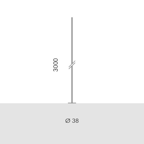 SIMES SPA - SMVS.2805.07 PALO D.38 H.3,0M F.T. VER