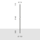 SIMES SPA - SMVS.2810.24 PALO D102 CODOLO D76 H3.77M ANT