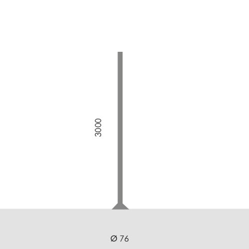 SIMES SPA - SMVS.2813.24 PALO D.76 FLA.H.3,0M F.T.+PORT. ANT