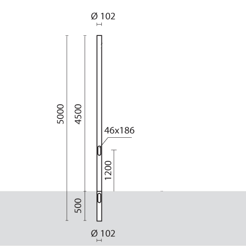 SIMES SPA - SMVS.2814.24 PALO D.102INT.H.4,5M F.T.+PORT. ANT