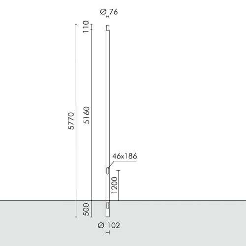 SIMES SPA - SMVS.2816.24 PALO D102 CODOLO D76 5,16M FT   ANT