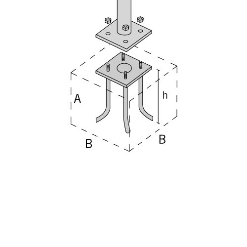 SIMES SPA - SMVS.2840 TIRAFONDI IN ACC.ZINCATO+DADI M16