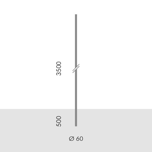 SIMES SPA - SMVS.2842.09 PALO D.60 INTERR.H.3,5M F.T. NER