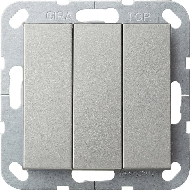 GIRA - GIR2844600 PS.BASC. BS 3-M CON.NO SYSTEM 55 ACCIAIO