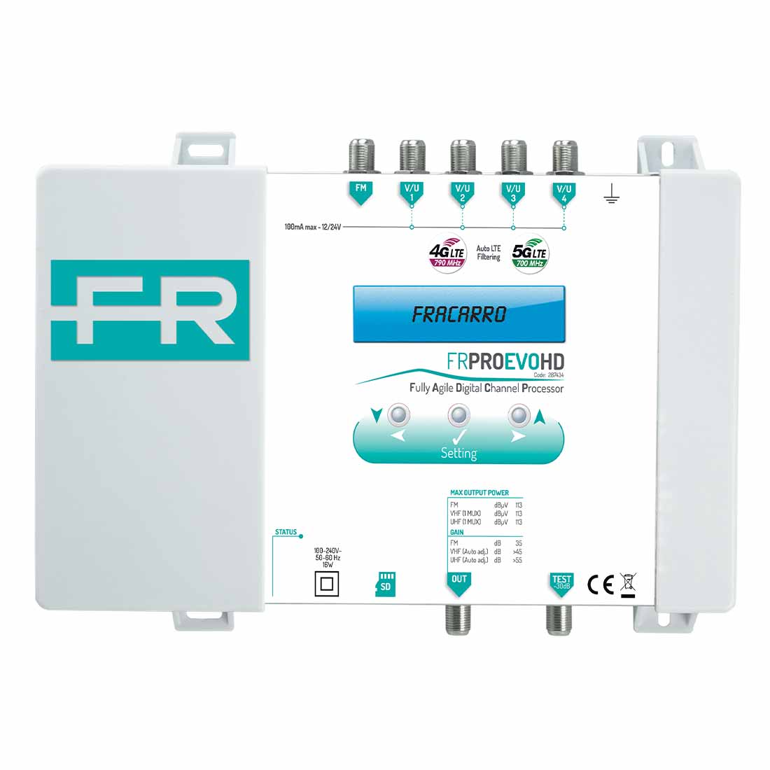 FRACARRO - FRA287434 FRPRO EVO HD Centr.TV Compatta progr