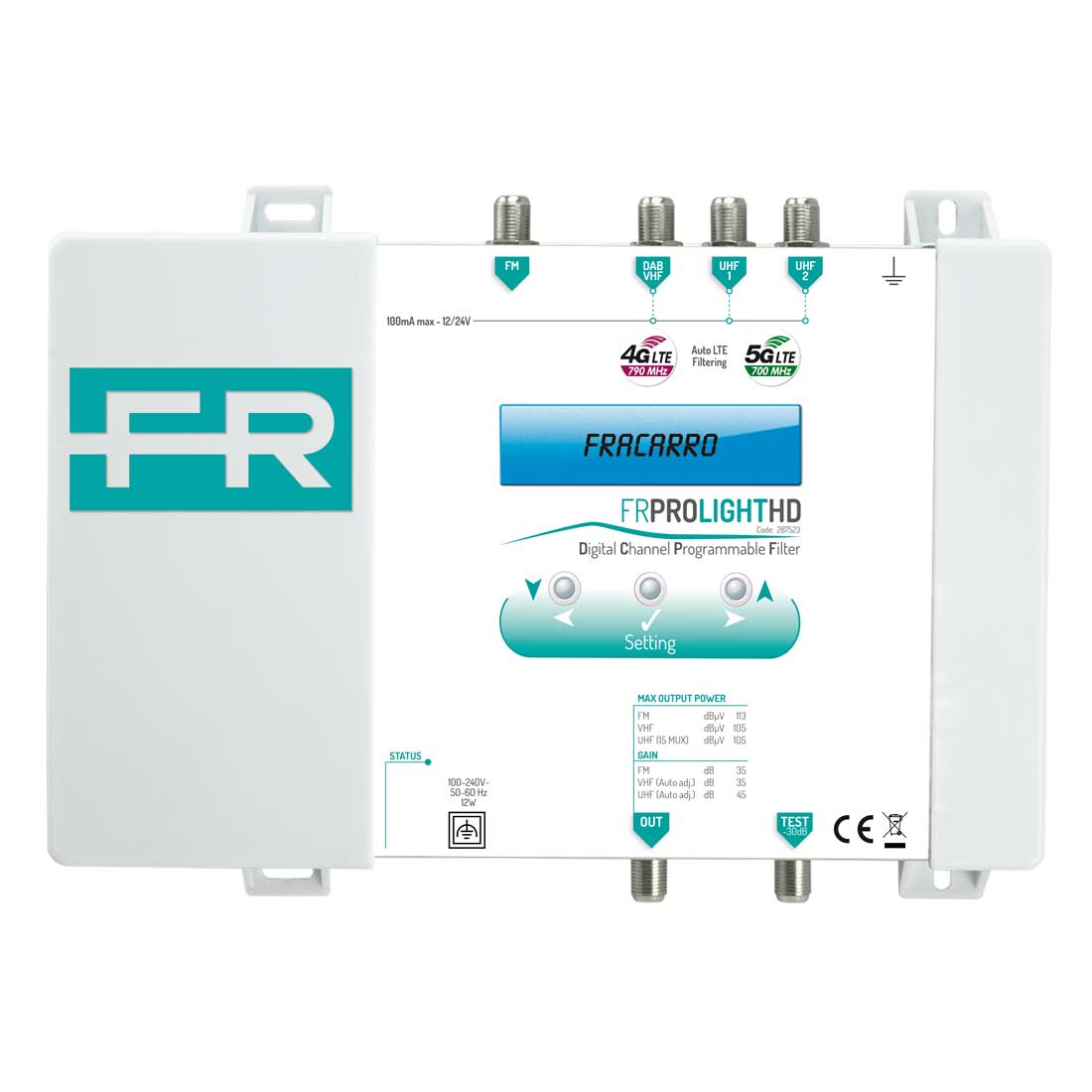 FRACARRO - FRA287523 FRPRO LIGHT HD CENTR.TV COMPATTA PROGR