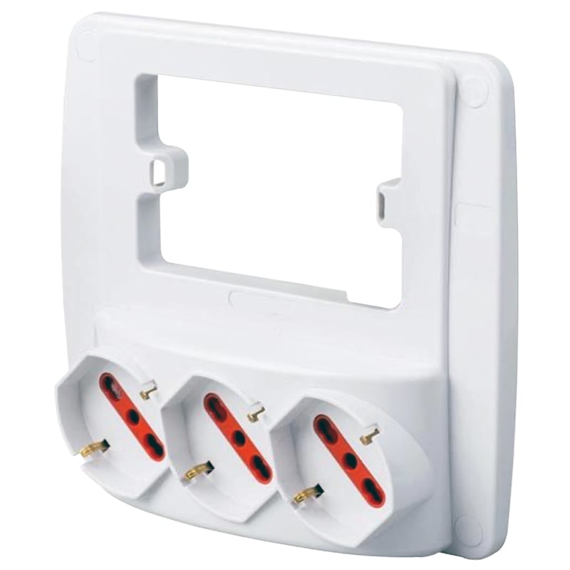 ELCART DISTRIBUTION - ERT280188200 MULTIPRESA BIANCA PARETE 3 SCHUKO