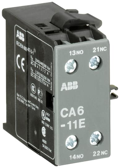 ABB SPA - ABBEL 521 1 CA6-11E contatto aus.lat. 1NA+1NC x B6/B7