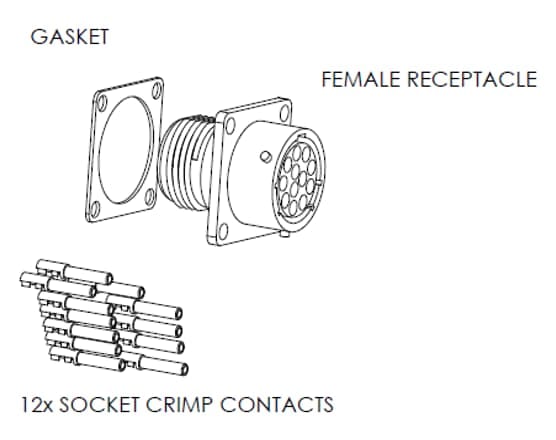 ABB SPA - ABB2TLA020003R0800 JSHK1-A FEMALE CHASSIS PLUG
