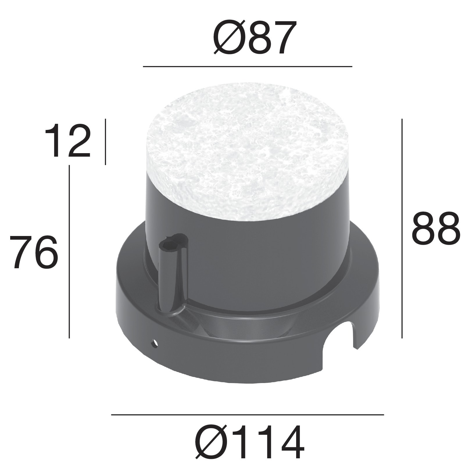 LINEA LIGHT (ILED) - ILD83039 CONTROC.ABS ORMA GLASS D114X88