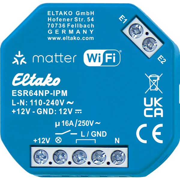 ELTAKO - EAK30064015 Attuatore impulsi + rele IP Matter Wi-fi 1NO 16A
