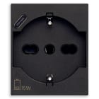 VIMAR SPA - VIW30210.USBG PRESA 2P+T 16A UNIVERSALE + USB C NERO