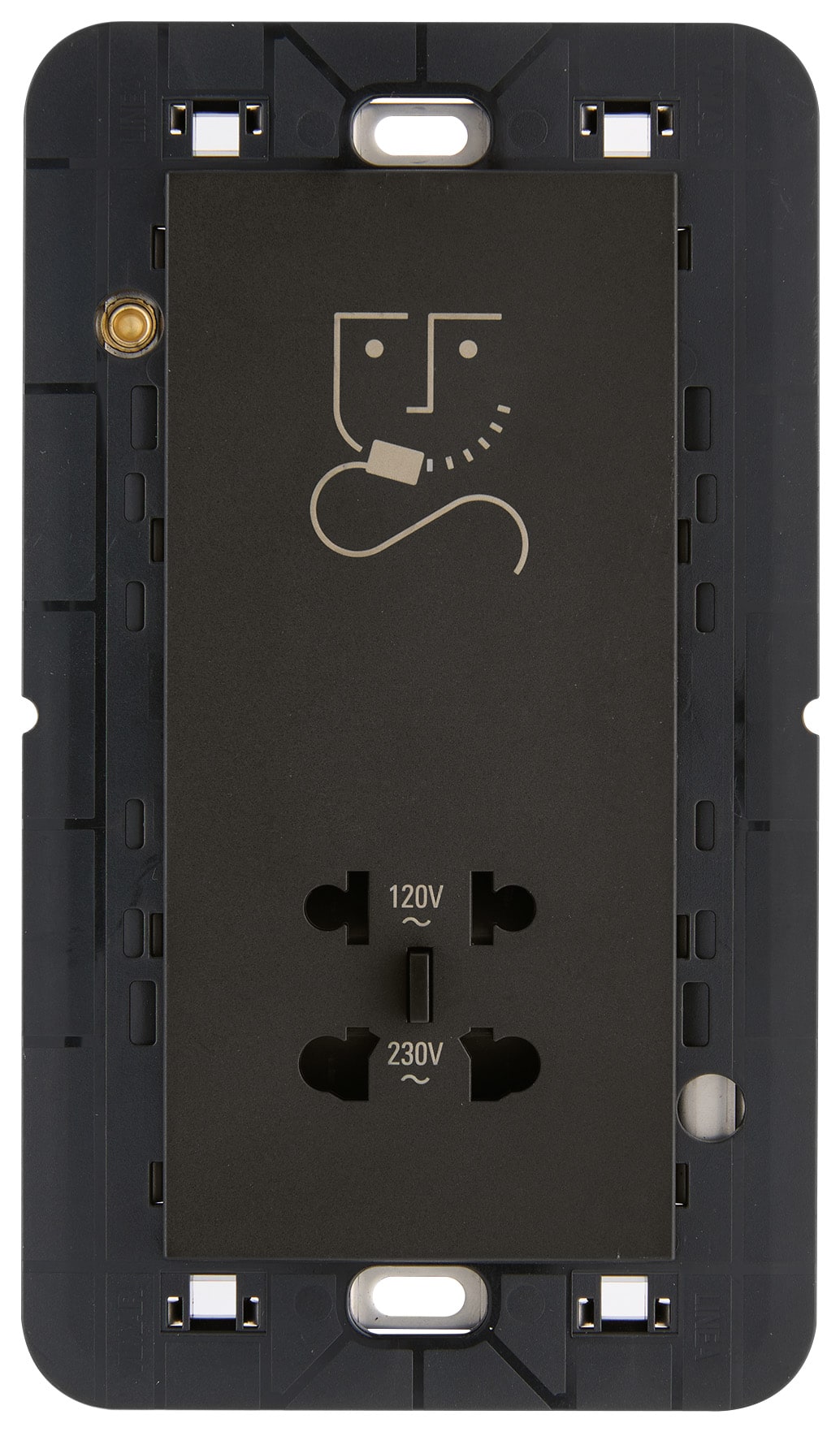 VIMAR SPA - VIW30291.G PRESA PER RASOIO VERTICALE 230V NERO
