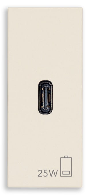 VIMAR SPA - VIW30292.C25C ALIMENTATORE USB C PD 25W CANAPA