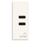 VIMAR SPA - VIW30292.CCB ALIMENTATORE USB C+C 15W 3A 5V BIANCO