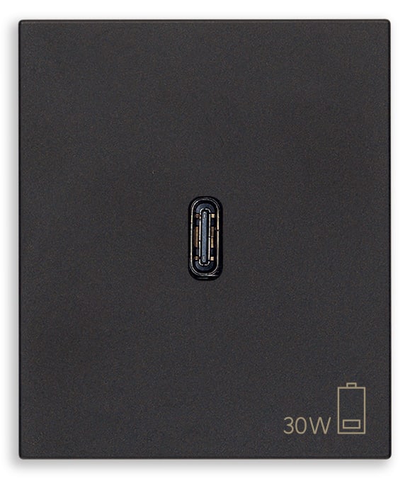 VIMAR SPA - VIW30298.G ALIMENTATORE USB C 30W PD NERO