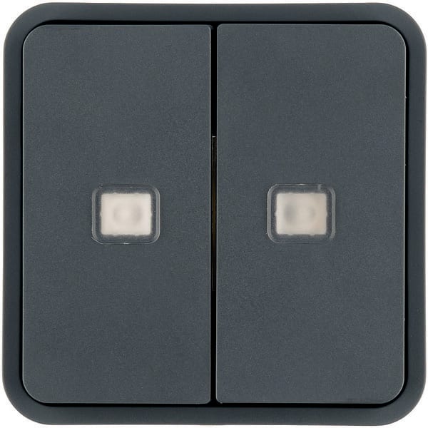 BERKER - BRK30863555 BILANCIERE DOPPIO CON LENTI W.1 GRIGIO