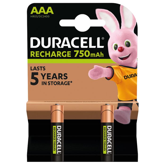 ELCART DISTRIBUTION - ERT302575000 2 PZ BATT.RICAR.NIMH AAA DURACELL
