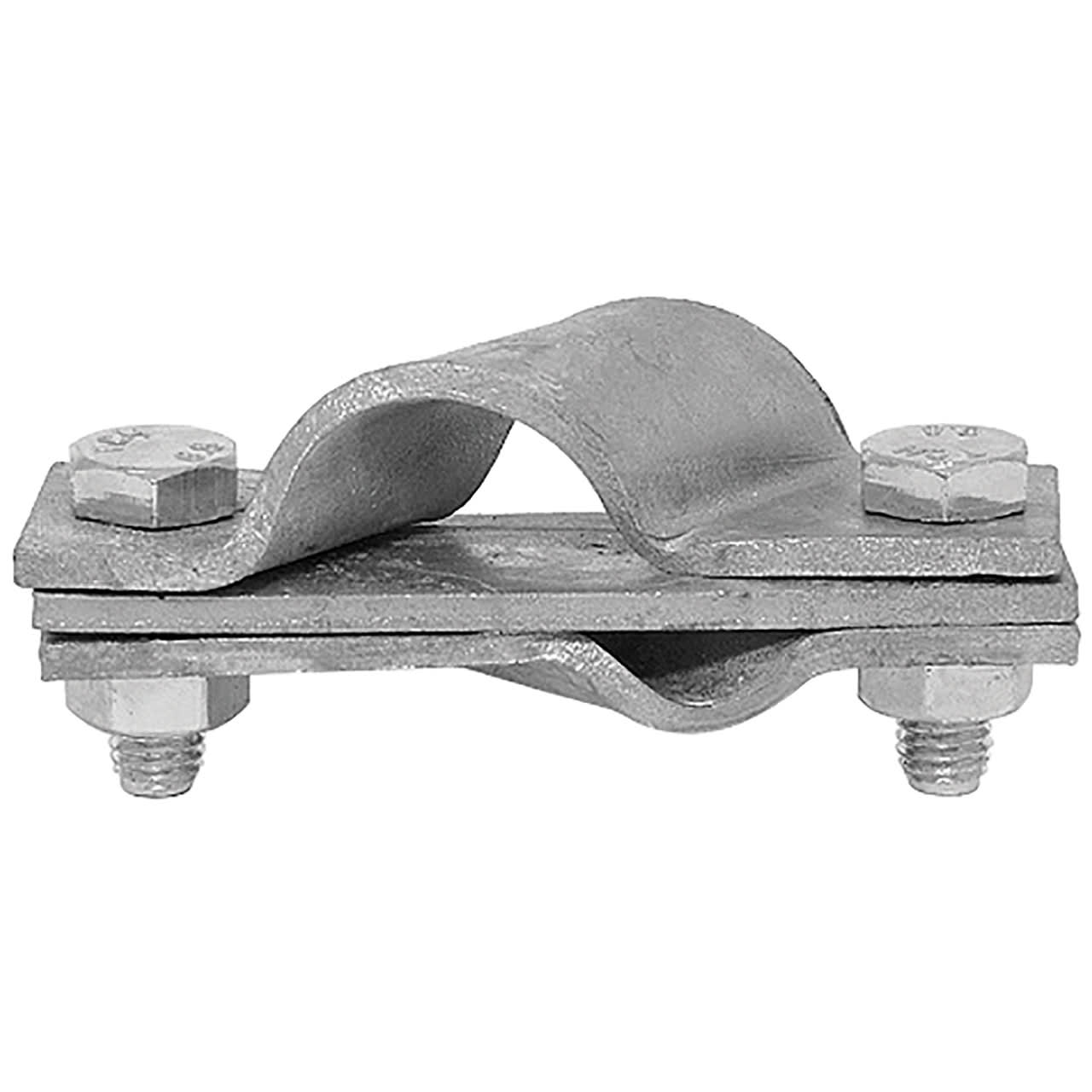 JUPITER SATI - JUP3110140 Morsetto passante zincato a caldo conduttore 8-10 mm bandella 30x3 mm captatore diam. 16 mm