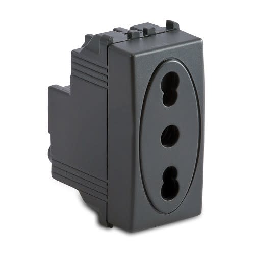 MASTER SRL - MST31159 MODO PRESA 2P+T 16A BIVALENTE GRIGIO