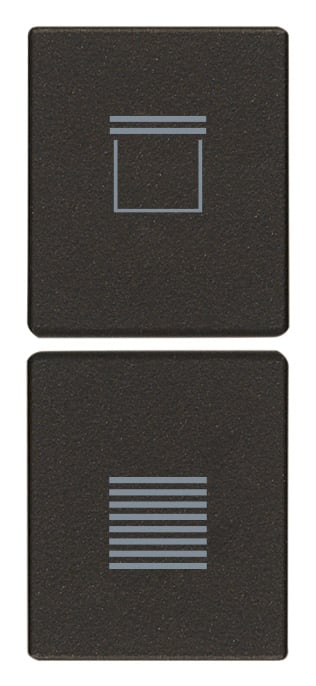 VIMAR SPA - VIW31480.KG Due mezzi tasti 1M scen. tapparella nero