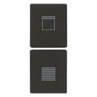 VIMAR SPA - VIW31480.KG Due mezzi tasti 1M scen. tapparella nero