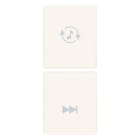 VIMAR SPA - VIW31480.TB Due mezzi tasti 1M sorg./traccia bianco