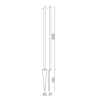 SIDE SPA - SDE3151-BW ASTA CON PICCHETTO IN ACCIAIO INOX - H.