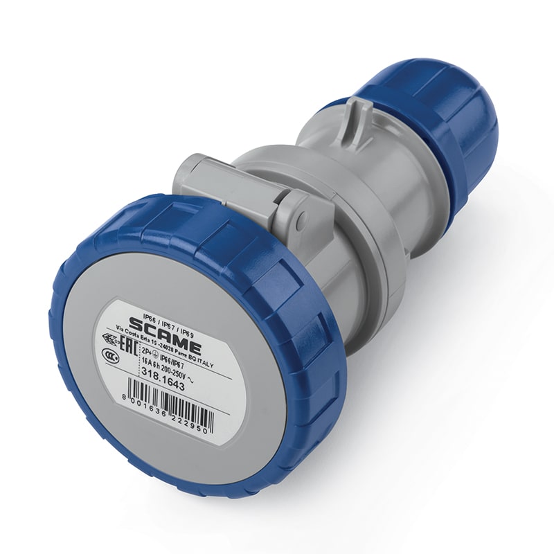 SCAME PARRE SPA - SCA318.1643P-SF PRESA MOBILE 16A 2P+T 6H IP66/IP67/IP69
