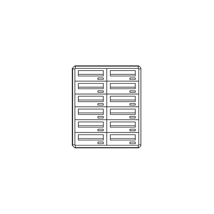 COMELIT GROUP SPA - COE3282/OAP CASELLARIO POSTCOM, 12 CAS.POST. ORIZ, P