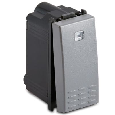 MASTER SRL - MST33001 STEEL PULSANTE SILENZIOSO 1P ILLUMINAB.