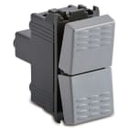 MASTER SRL - MST33022 STEEL PULS.DOPPIO 1P NO/NC+1P NO/NC 16A