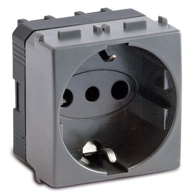 MASTER SRL - MST33175 STEEL PRESA P30 SCHUKO 2P+T 16A 250V