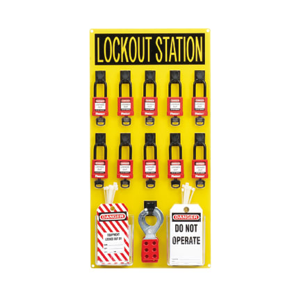 PANDUIT - PANPSL-10SWCA LOCKOUT STATION WITH COMPONENTS, 10 PERS