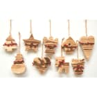 GIOCOPLAST NATALE SP - GCP34015279 ADDOBBO LEGNO DECORATO CM 7 - 9 ASS