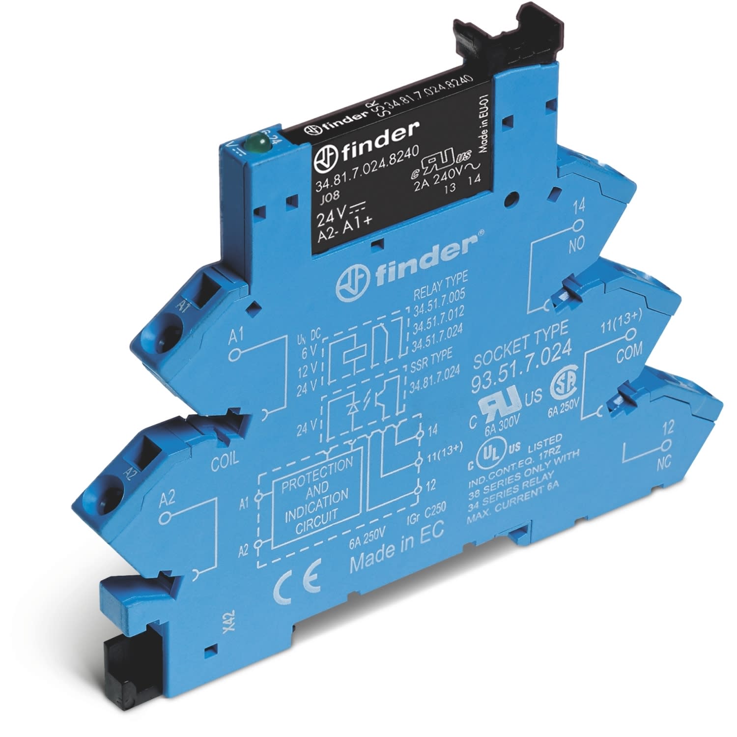 FINDER SPA - FIN389170608240 INTERFACCIA MODULARE SSR 1NO MORS.MOLLA